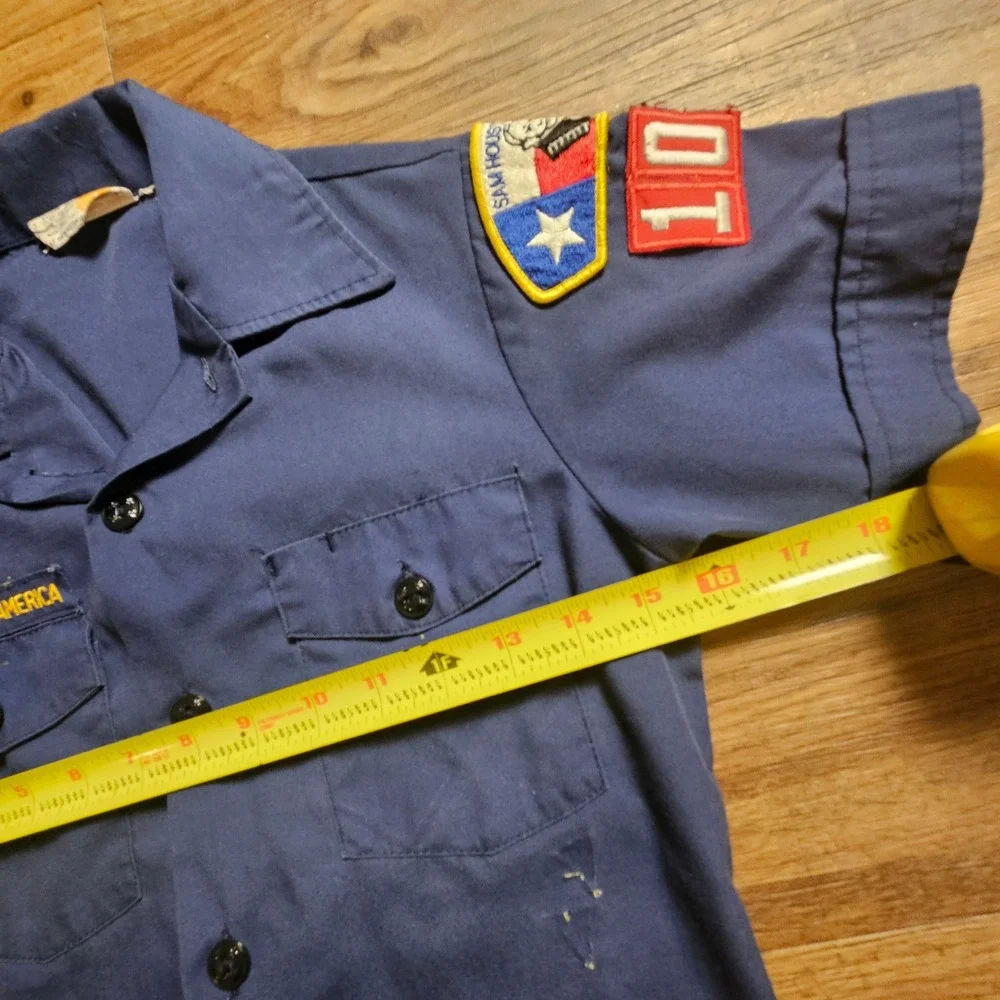 Boy Scouts‎ Of America BSA Official Uniform Shirt Patches Youth M Cotton Blend